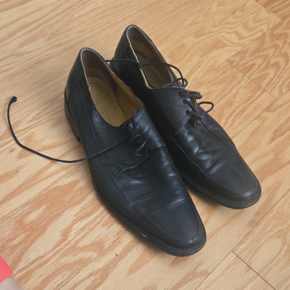 Men's Black Leather Dress Shoes